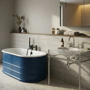 Aquakast Mosoa Freestanding Bath | Hand-Painted Mustard Yellow | Stone Resin Reinforced - 1500 x 800mm