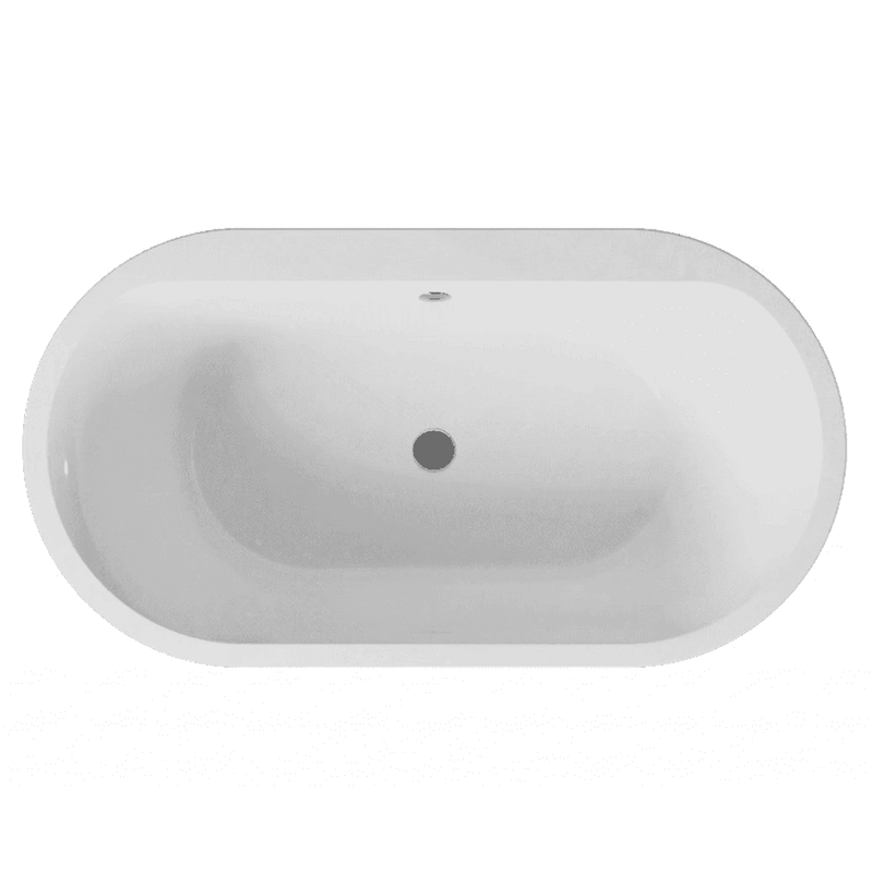 Aquakast Mosoa Freestanding Bath | Stone Resin Reinforced | Double Ended Luxury with Tap Ledge - 1500 x 800mm