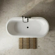 Aquakast Mosoa Freestanding Bath | Stone Resin Reinforced | Double Ended Luxury with Tap Ledge - 1675 x 800mm