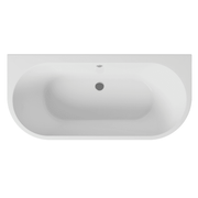 Aquakast Osyn 1640x760mm Back-to-Wall Freestanding Bath - Stone Resin Reinforced