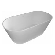 Aquanatural Cusco 1650mm Stone Resin Freestanding Bath | Luxury Solid Surface Matt White