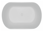 Aquanatural Cusco Mini 1550mm Stone Resin Freestanding Bath | Solid Surface Matt White Luxury