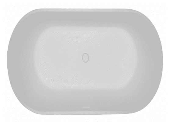 Aquanatural Cusco Mini 1550mm Stone Resin Freestanding Bath | Solid Surface Matt White Luxury