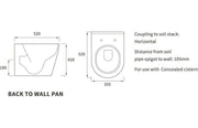 Aquila Rimless Back To Wall Toilet With Soft Close Seat