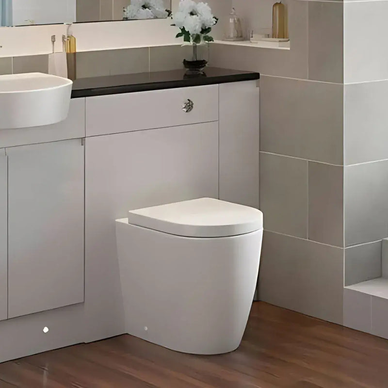 Aquila Rimless Back To Wall Toilet With Soft Close Seat, Comfort Height