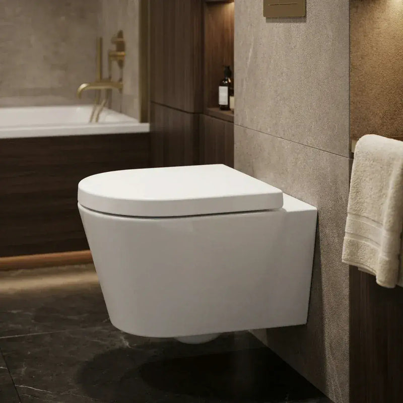 Aquila Rimless Wall Hung Toilet With Soft Close Seat