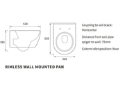 Aquila Rimless Wall Hung Toilet With Soft Close Seat