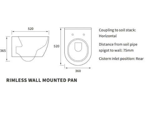 Aquila Rimless Wall Hung Toilet With Soft Close Seat