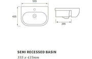 Aquila Semi Recessed Basin