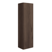 Arden 350mm Wall Hung 1 Door Tall Bathroom Unit - Textured Walnut