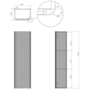 Arden 350mm Wall Hung 1 Door Tall Unit - Textured Oak