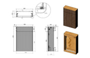 Arden 550mm Toilet Unit - Textured Oak
