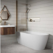 Arden 805mm Wall Hung 1 Drawer Basin Unit & Ceramic Basin - Textured Walnut