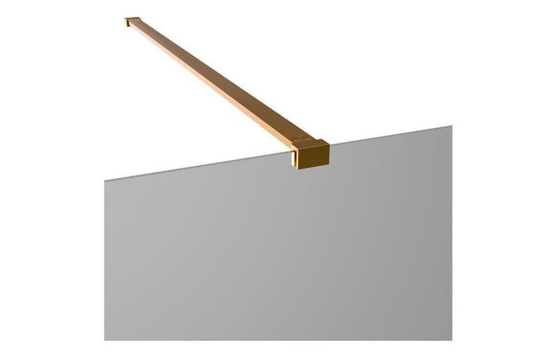B8 Brushed Bronze Walk in Shower Screen 8mm Glass, Optional Side Panel - 1200mm
