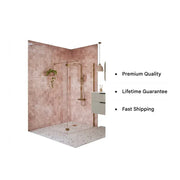 B8 Brushed Bronze Walk in Shower Screen 8mm Glass, Optional Side Panel - 1100mm