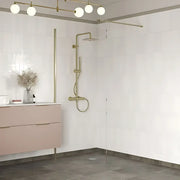 B8 Brushed Bronze Walk in Shower Screen 8mm Glass, Optional Side Panel - 900mm