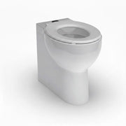 Back To Wall Toilet Doc M Pack with Stainless Steel, Blue, Grey or White Rails - Push Button Cistern