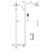 Bathcenterpro 1650mm Single Ended Bath, Plain Bath Screen, Roma Square Mixer Shower Set