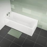 Bathcenterpro 1650mm Single Ended Bath, Plain Bath Screen, Roma Square Mixer Shower Set