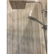 Bathcenterpro 1650mm Single Ended Bath, Plain Bath Screen, Roma Square Mixer Shower Set