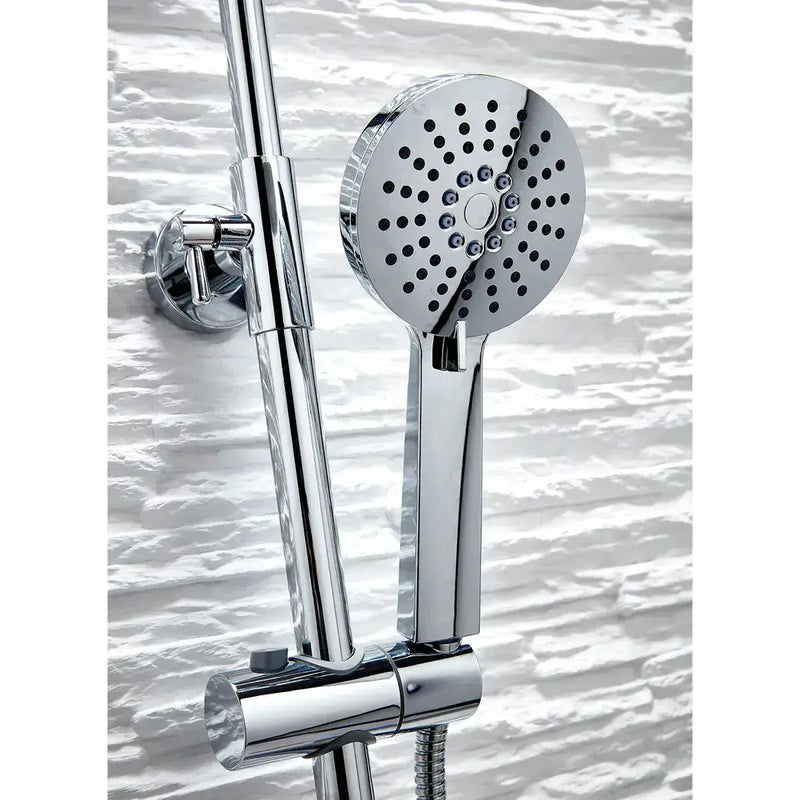 Bathcenterpro 1650mm Single Ended Bath, Plain Bath Screen, Sphere Mixer Shower Set