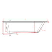 Bathcenterpro 1650mm Single Ended Bath, Plain Bath Screen, Sphere Mixer Shower Set