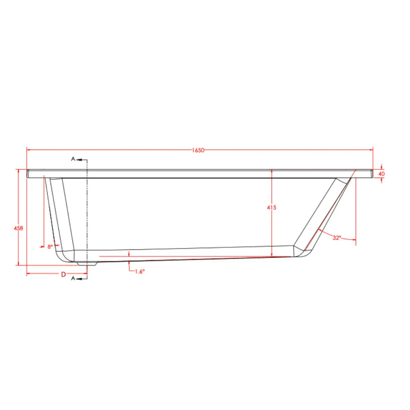 Bathcenterpro 1650mm Single Ended Bath, Plain Bath Screen, Sphere Mixer Shower Set