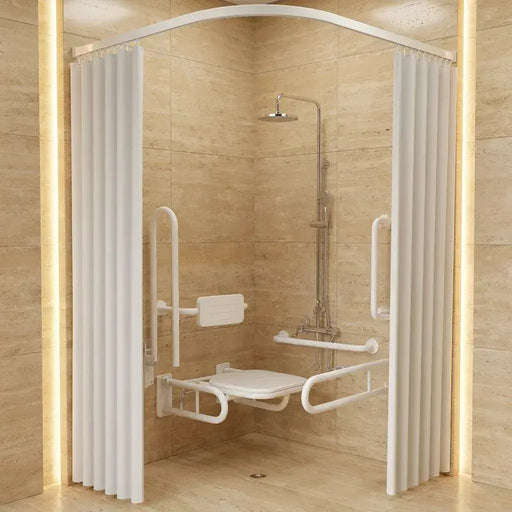Bathcenter Doc M Showering Pack with TMV3 Twin Head Shower Valve - Grey