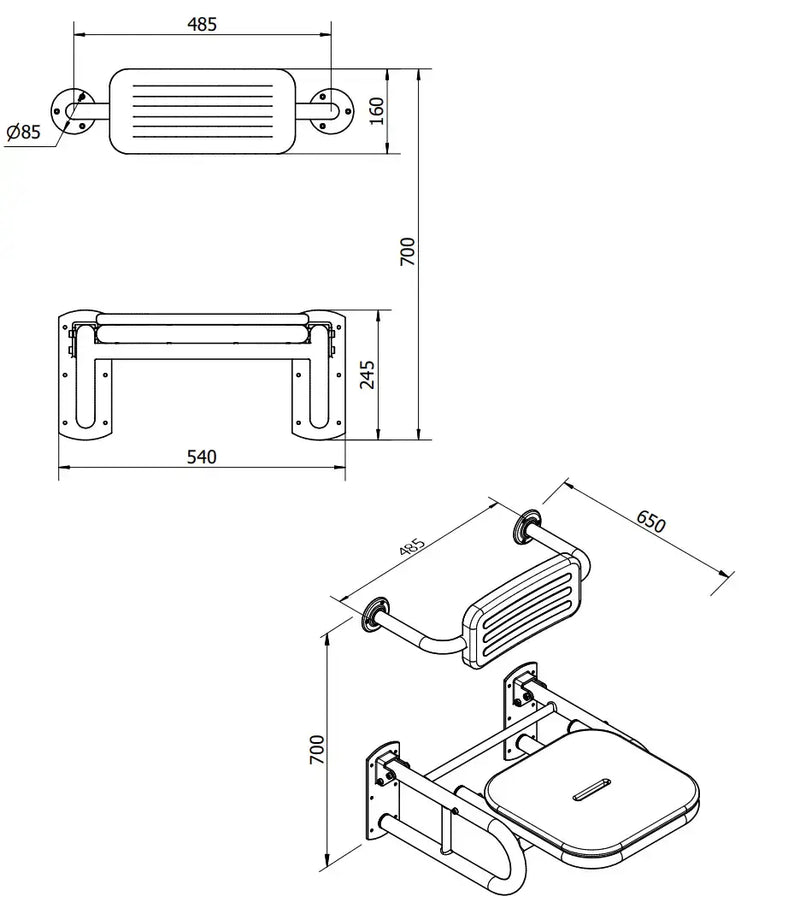 Bathcenter Doc M Showering Pack with TMV3 Twin Head Shower Valve