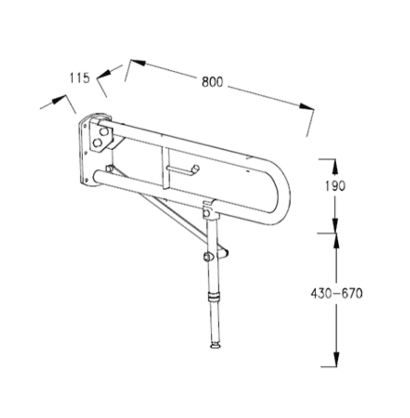 Bathcenter Doc M Swing Arm with leg (White or Blue)