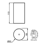 Bertine Wall Mounted Tumbler - Black