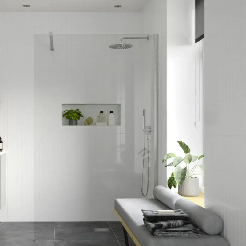 Black Cedare Walk In Shower Room Pack with 8mm Wet Room Screen (various sizes), Toilet, Basin & Tap