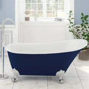 Blue Freestanding Bath with Vanity Unit, Toilet Unit, Pan and Concealed Cistern