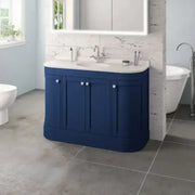 Blue Freestanding Bath with Vanity Unit, Toilet Unit, Pan and Concealed Cistern