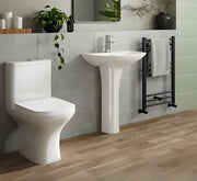 Brass Cedare Walk In Shower Room Pack with 8mm Wet Room Screen (various sizes), Toilet, Basin & Tap