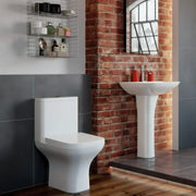 Brass Cedare Walk In Shower Room Pack with 8mm Wet Room Screen (various sizes), Toilet, Basin & Tap