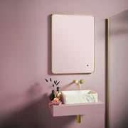 Brushed Brass LED Mirror 600 x 800mm Soft Edge