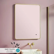 Brushed Brass LED Mirror 600 x 800mm Soft Edge