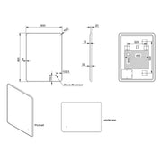 Brushed Brass LED Mirror 600 x 800mm Soft Edge