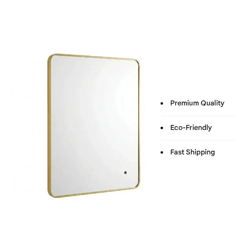 Brushed Brass LED Mirror 600 x 800mm Soft Edge