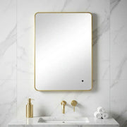 Brushed Brass LED Mirror 600 x 800mm Soft Edge