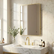 Brushed Brass LED Mirror 600 x 800mm Soft Edge