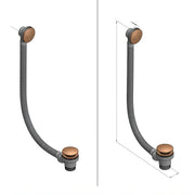 Brushed Bronze Sprung Bath Waste & Overflow
