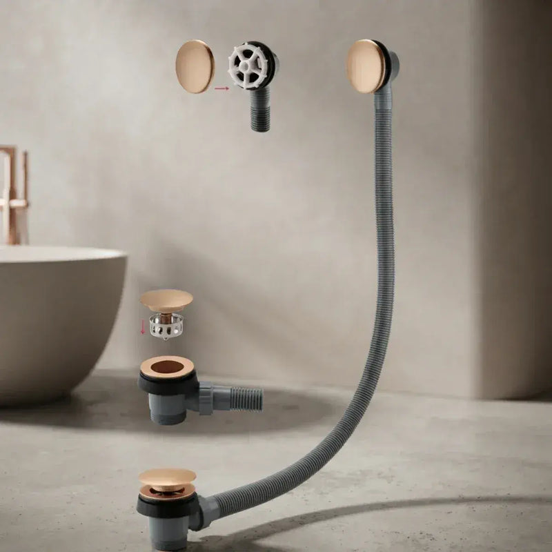 Brushed Bronze Sprung Bath Waste & Overflow