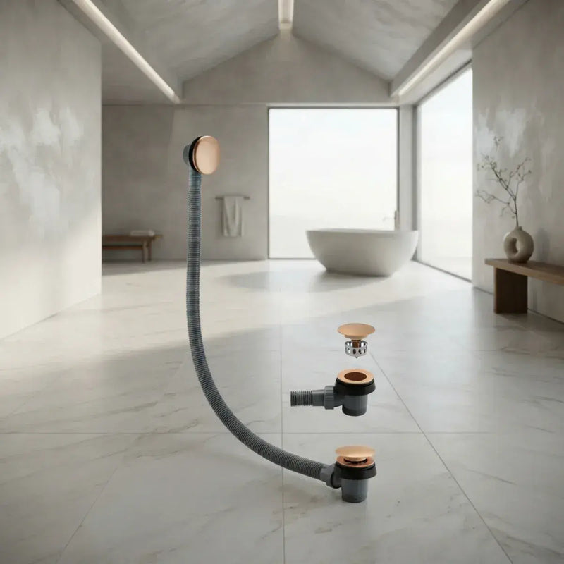 Brushed Bronze Sprung Bath Waste & Overflow