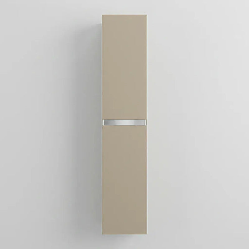 Carmine 300mm 2 Door Wall Hung Tall Unit, Matt Latte