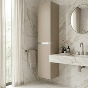 Carmine 300mm 2 Door Wall Hung Tall Unit, Matt Latte