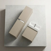 Carmine 300mm 2 Door Wall Hung Tall Unit, Matt Latte
