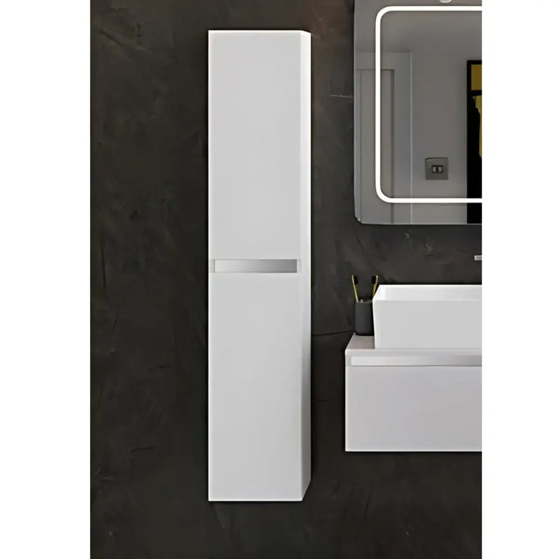Carmine 300mm 2 Door Wall Hung Tall Unit, White Gloss
