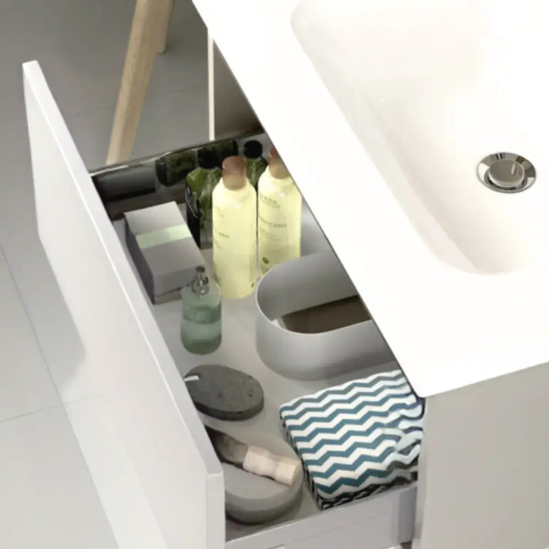 Carmine 615mm 2 Drawer Floor Standing Vanity Basin Unit - Matt Latte